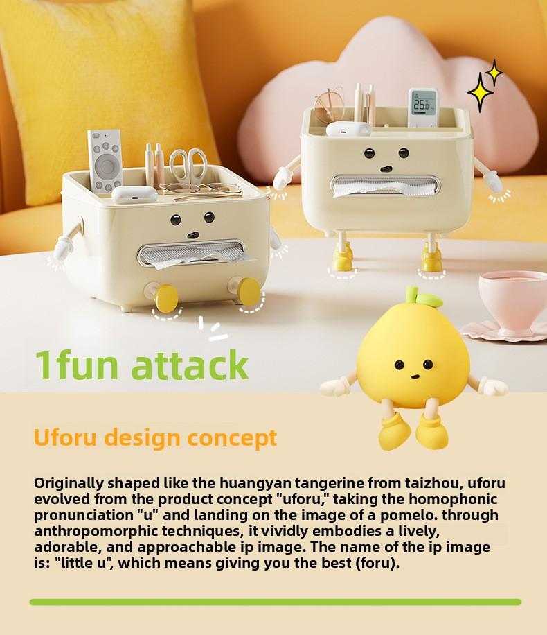 Desktop tissue box, simple and upscale, large capacity, suitable for living room coffee table or dining table, multifunctional, also serves as a remote control storage box