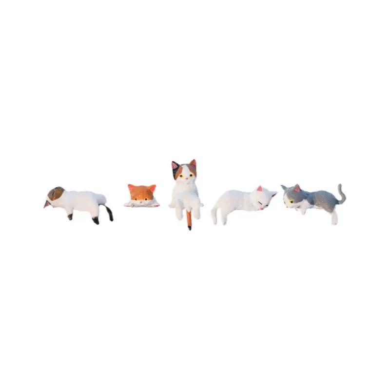 5-Count Adorable Cat Figurines, Car Dashboard Accessories for Vehicle Decoration, Enhances Car Interior with a Cute Touch, Car Interior Accessories, Aesthetic Car Accessory