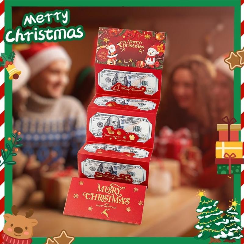 4PCS Christmas Cash Gift Envelope with CartoonGreeting Card-Creative Surprise Money ClipWallet & Unique Cash Box, Fun Holiday Gift forMen,Women & Any Recipient 4PCS Christmas Cash Gift Envelope with CartoonGreeting Card-Creative Surprise Money ClipWallet & Unique Cash Box, Fun Holiday Gift forMen,Women & Any Recipient