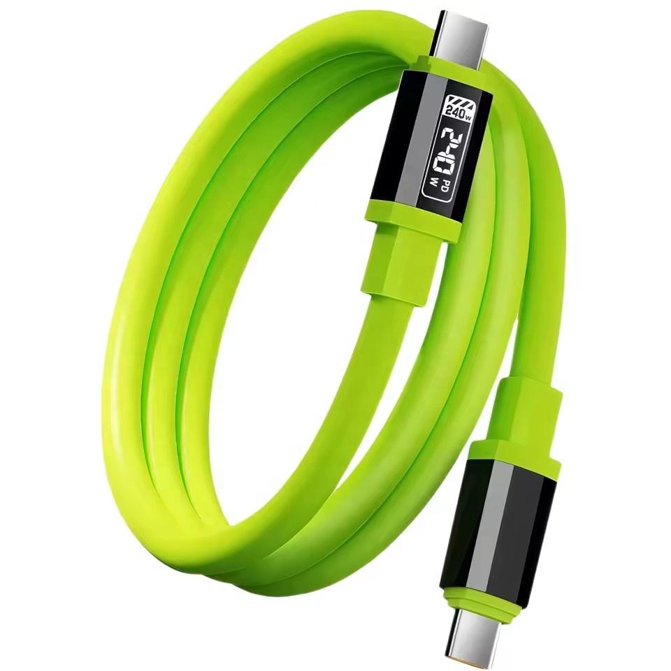240w PD Fast Charging Cable, Dual Type-C Quick Charge Data Cable, Soft Silicone for Apple/samsung/huawei, Multi-Device Sync