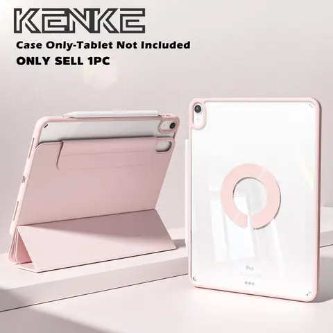 KENKE Magnetic iPad Case, Protective Tablet Casing, Detachable Transparent Tablet Case, Tablet Accessories for iPad 10th gen mini 6/7 a17 Pro 13/11 inch M2 M4 M5 Air 4-8 (Case Only)