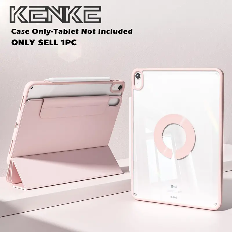 KENKE Magnetic iPad Case, Protective Tablet Casing, Detachable Transparent Tablet Case, Tablet Accessories for iPad 10th gen mini 6/7 a17 Pro 13/11 inch M2 M4 M5 Air 4-8 (Case Only)