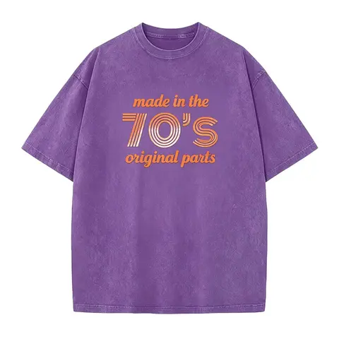 Women's Bold 70s Graphic Cotton T-Shirt - Crew Neck, Short Sleeves, Fitted, Lightweight, Sporty Chic Streetwear, Casual Athletic Top, Machine Washable Women's Clothes, All-Season Birthday Gift