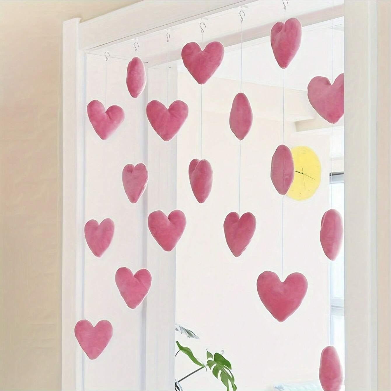 Heart Shaped Door Hanging Ornament, 1 Set Heart Shaped Door Hanging Decoration, Hanging Decor for Home Living Room Bedroom, Room Decor, Home Decor, Door Decorations, Valentine's Day Gift Idea, Interior