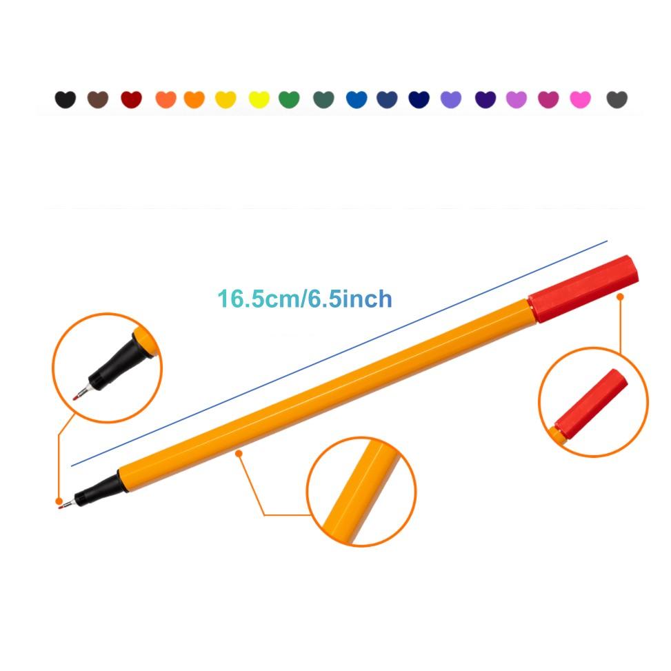 24-Pack Fine Line Markers, High-Quality Writing Tools, Ideal for Labeling and Drawing, Durable Office Supplies, Perfect for Professionals