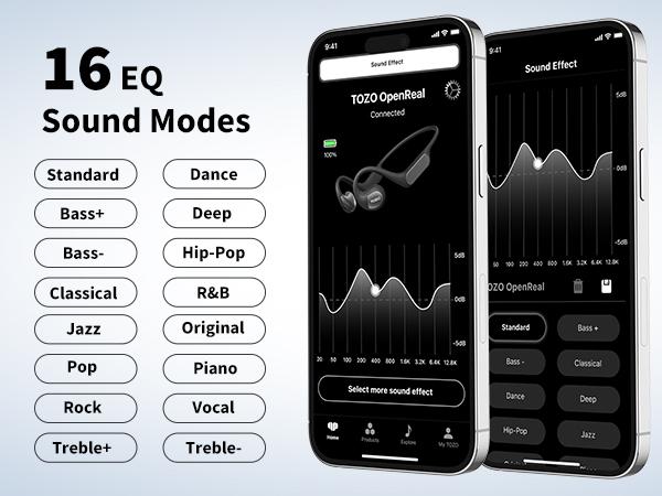 TOZO-OpenReal Open Ear Headphones Bluetooth 5.3 Air Conduction Wireless Headphones Sport Earbuds with Premium Sound Audio Connection wireless earphone open-ear headphone FathersDayGift Headset Electronic