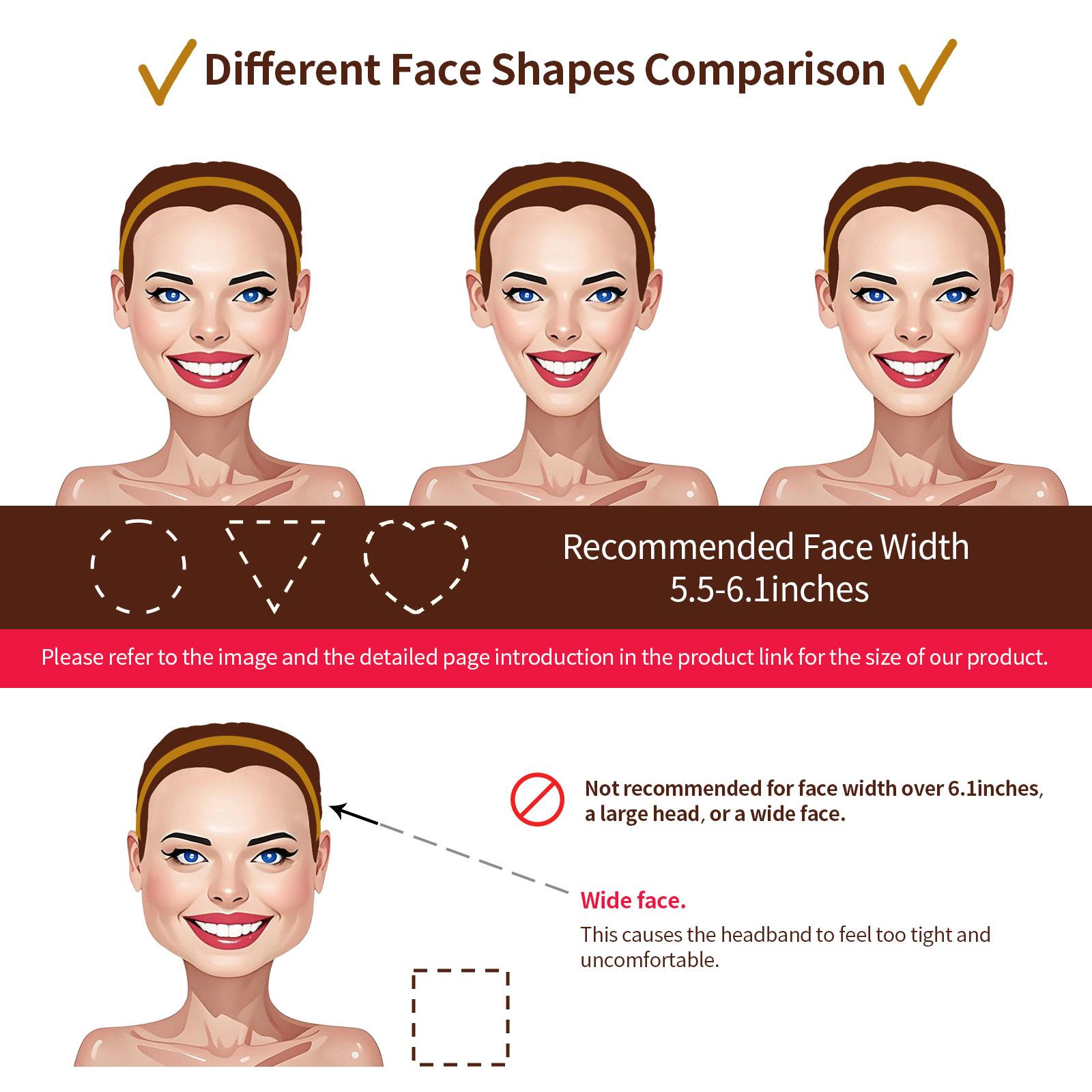 EVITA PERONI Hairband Designed for Eyewear, No Pressure Non-slip Glasses Headband for Women, Vintage Minimalism Hair Accessory