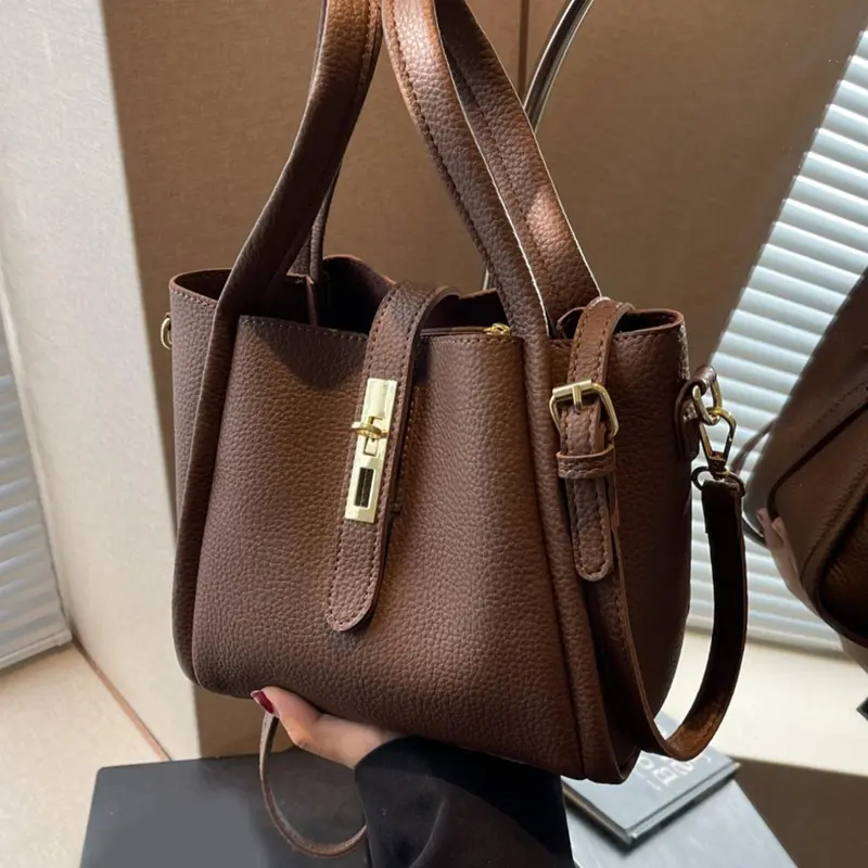 【Black Friday】1-Piece Women’s Elegant Retro Handbag, Versatile Top-Handle Shoulder Bag with Detachable Crossbody Strap and Interior Zip Compartment for Daily Use, Work, and Commuting