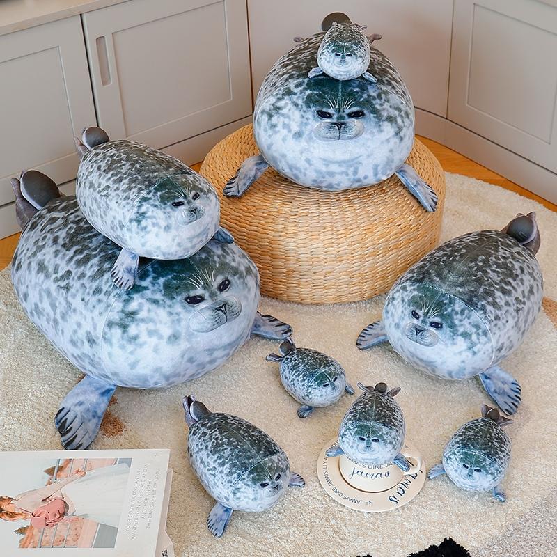 Realistic Seal Plush Toy, Sea Lion Stuffed Animal Doll, Aquarium Marine Life Pillow, Christmas Decoration Cushion, Unisex Gift, Soft Stuffed Animal