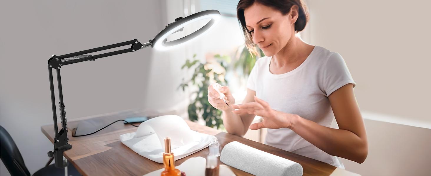 Overhead Camera Mount with Selfie Ring Light and Phone Holder, 10" LED Ring Light for Desk with Stand and Remote for iPhone,Phone Tripod with Light for Video Recording Vlog TikTok Live Stream Cooking