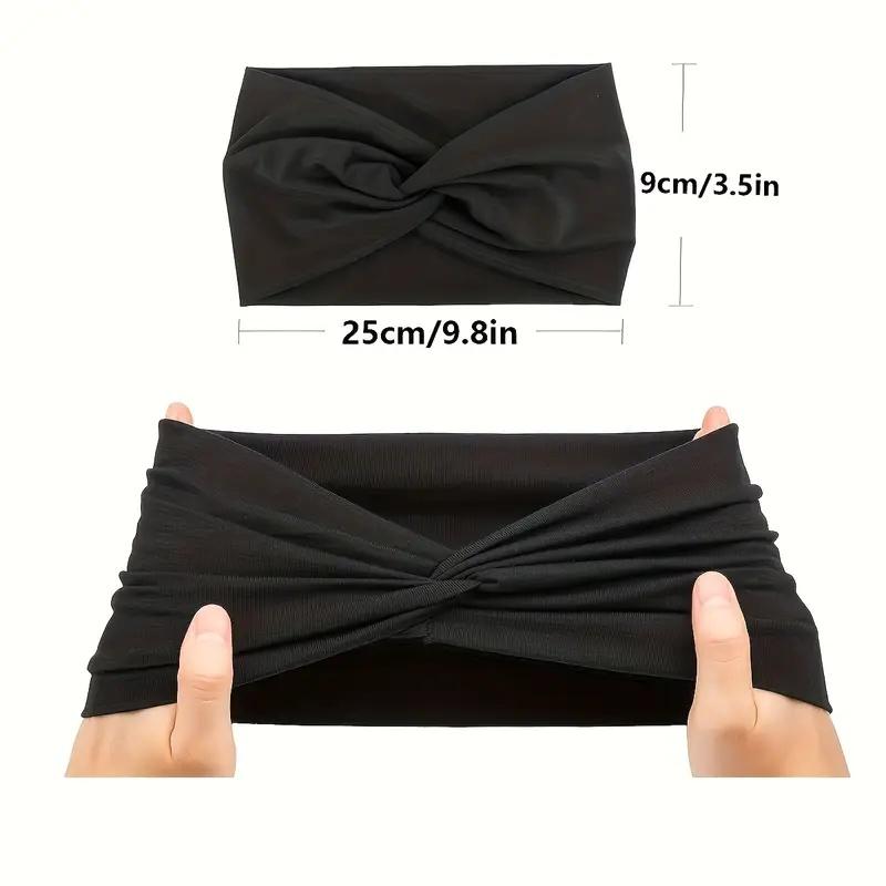10 PCS Women Headbands African Wide Hair Wrap Extra Turban Head Bands for Lady Large Sport Workout Stretch Non-slip Big Hair Bands