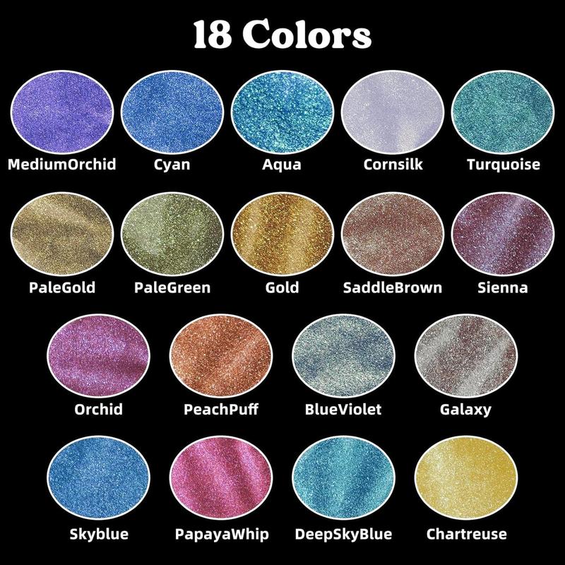 18 Jar Chameleon Mica Powder, Color Shift Mica Powder for Epoxy Resin/Tumbler, Chrome Powder Pigment for Nails Art, Painting,Soap Making, Candle Making,Slime - LET'S RESIN