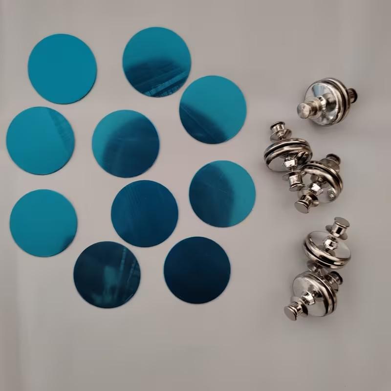 10pcs Modern Metal Magnetic Hooks, Easy Install Wall Mount Magnets, Ideal for Curtains, Shower Curtains, Seam Sealing, Walls, Doors