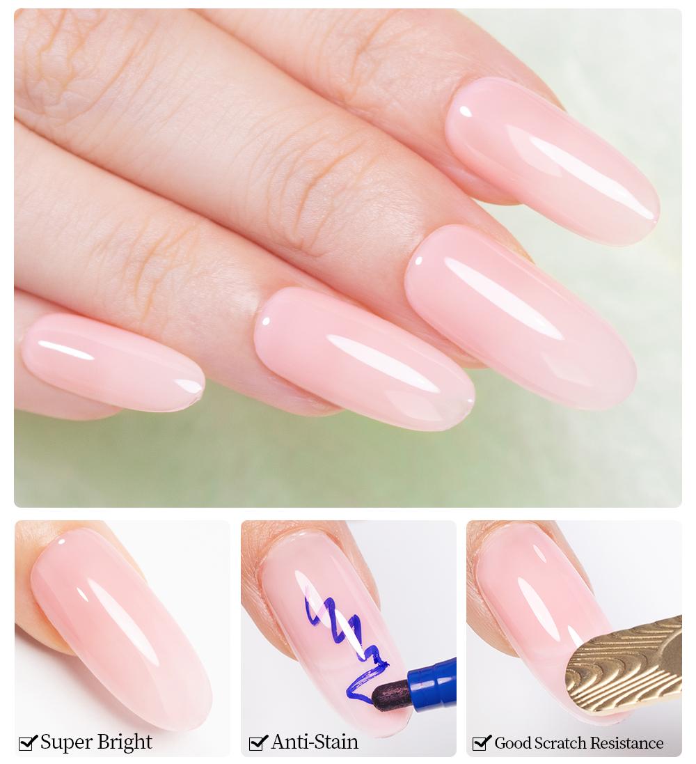 AWStorG 15ML Glass Effect Top Coat Gel, Anti-Scratch Durable Nail Care, High Shine，Long-Lasting Protection for Gel Nails, Suitable for Manicure and Pedicure