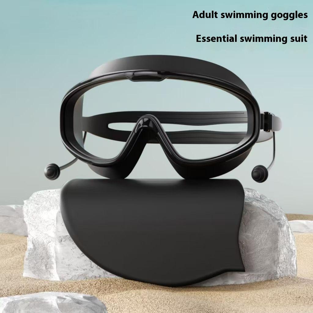 Hot Selling Large Frame Waterproof Anti Fog HD Swimming Goggles for Men Women Youth Swim Equipment Set Comfort Fit UV Protection Durable Eyewear