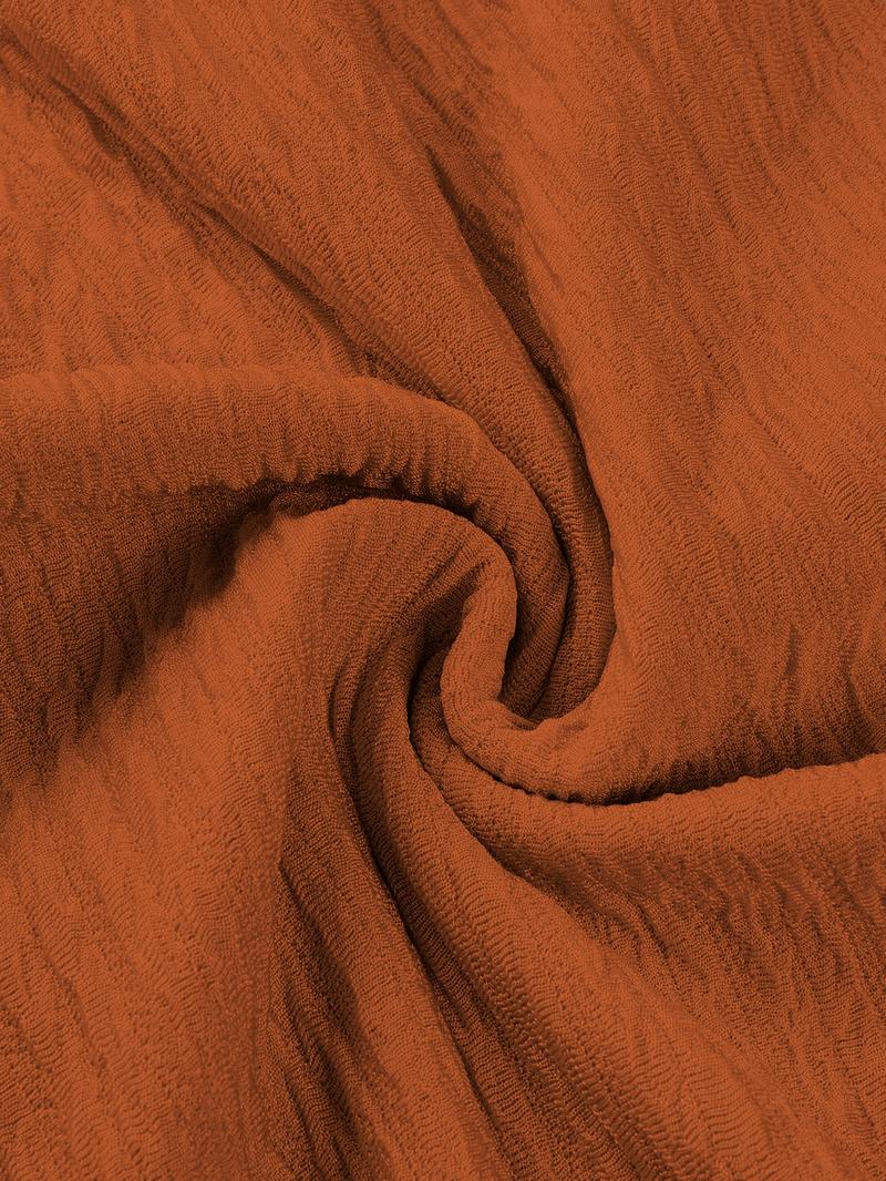 Women's Elegant Plain Slim-Fit Dress, Asymmetrical Neckline Ruffled Hem, All-Season Knit Fabric, Plus Size Available