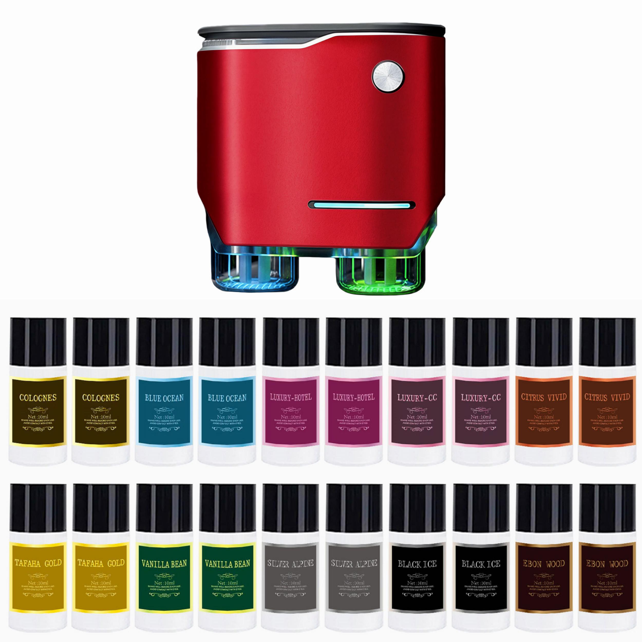 New Car Air Freshener Diffuser - 20pcs Scented Fragrance Essential Oil, Dual Sprayer Car Aroma Diffuser, Car Accessories Luxury Gift Set