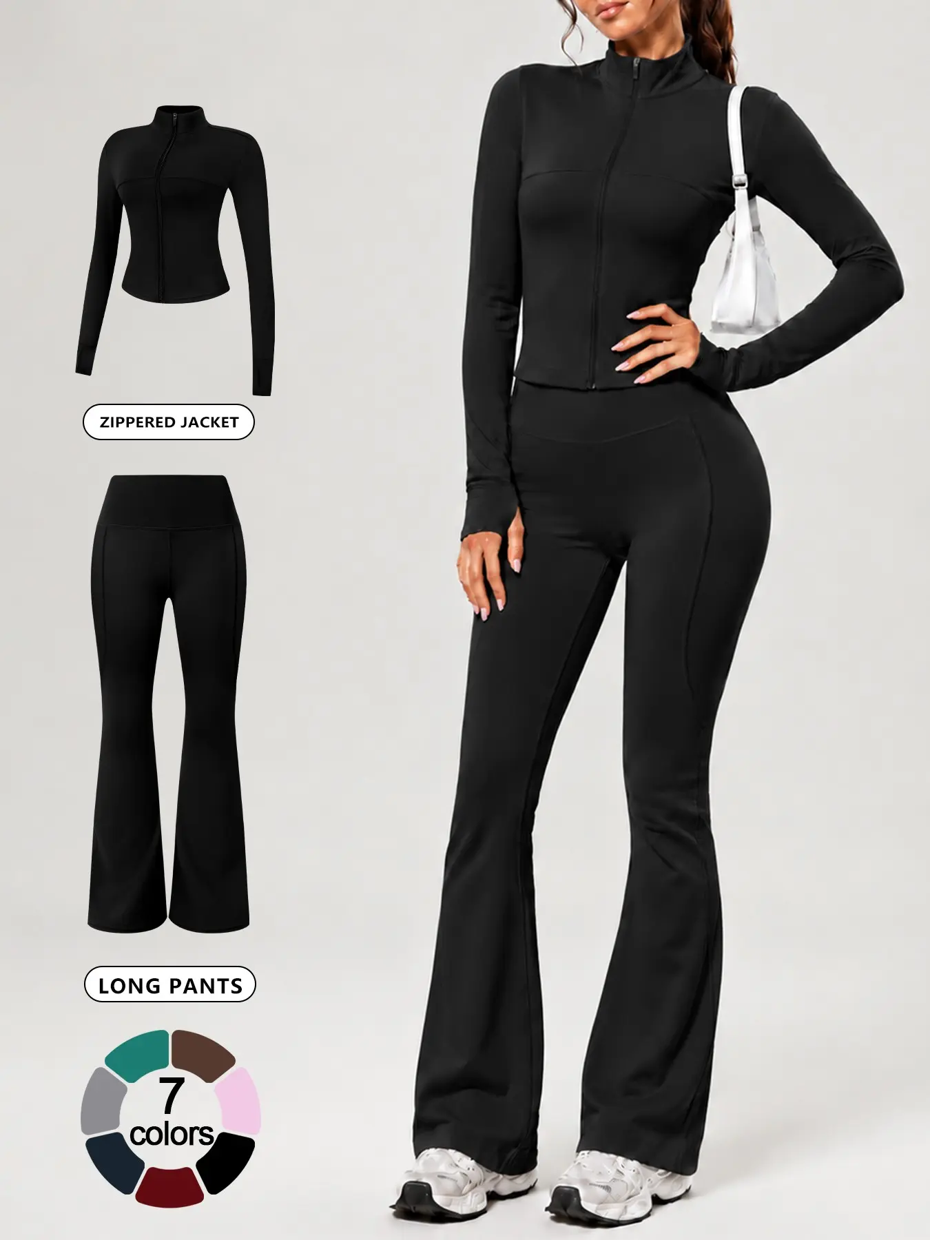 Women's Two-Piece Lounge Set, Zipper Jacket with Wide Leg Pants, Soft Comfortable Travel, Luxury Pajamas, Casual Home Wear, Loungewear Sets