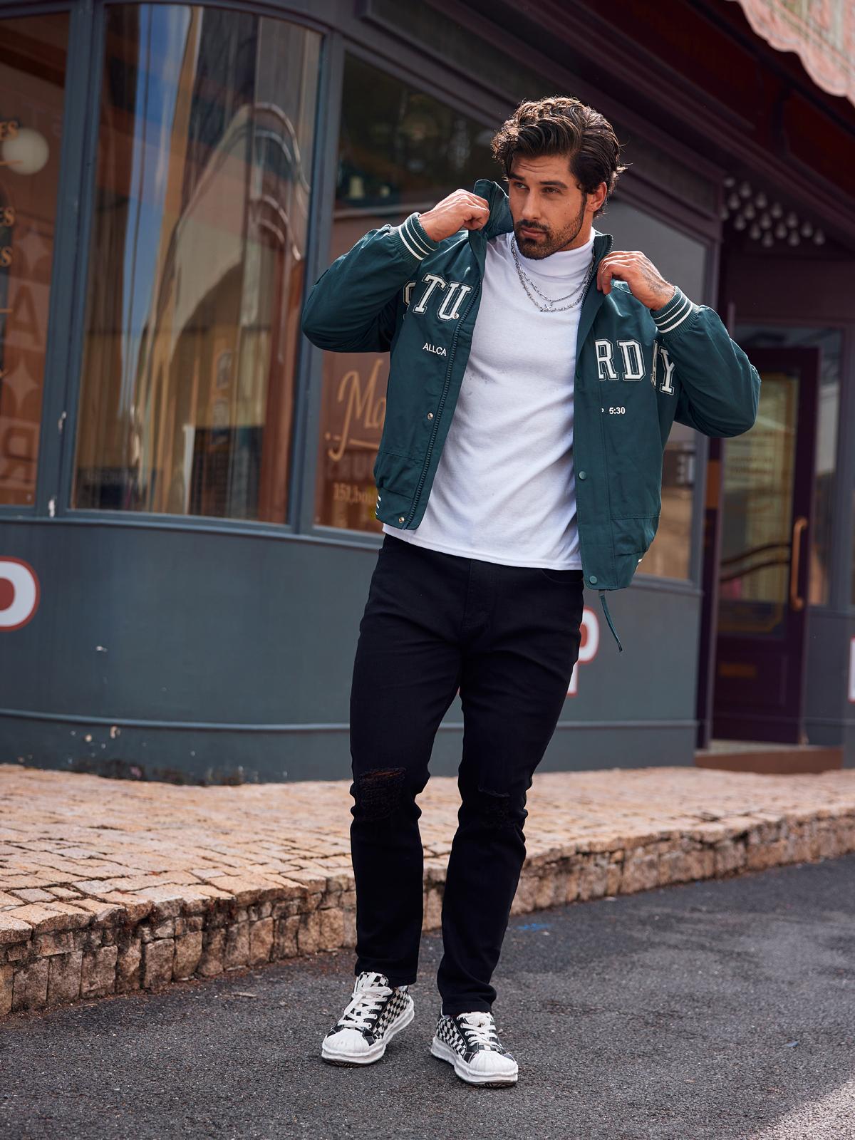LONGBIDA Men Slim Fit Lightweight Long Sleeve Pullover Top Turtleneck T-Shirt  Fashion Menswear Basic