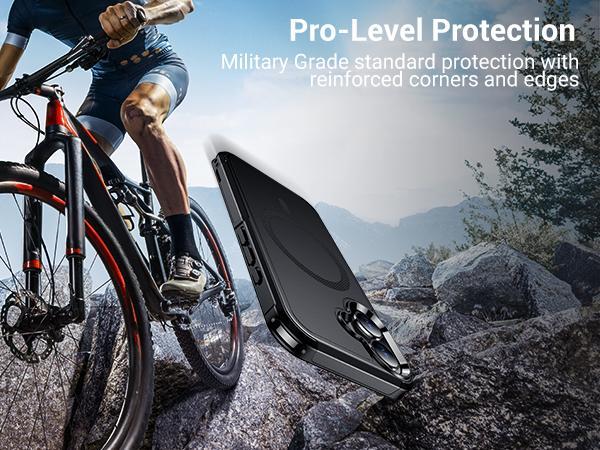 Temdan Designed for iPhone 16 Case Magnetic Dropproof Heavy Duty Tough Rugged Shockproof Phone Case Smartphone Cover Protector Protection