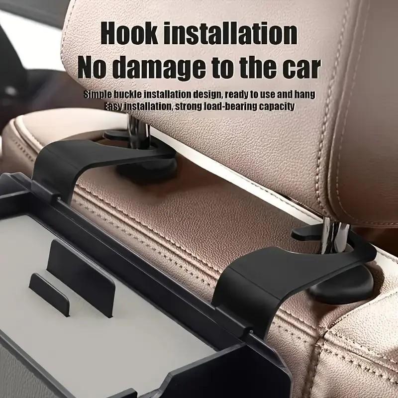 Car seat rear storage box - fashionable and practical, suitable for family adventures - cup holder, tissue box and hook - perfect for young people, road trips and travels