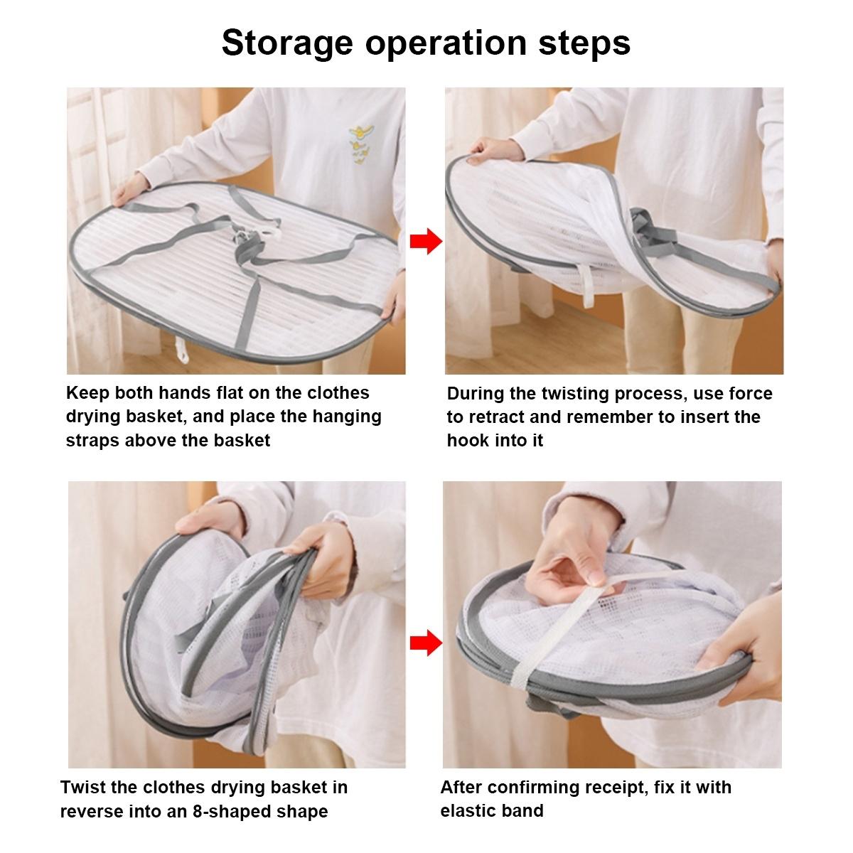 Compact Foldable Rack with Insect-Proof Mesh, Versatile Drying Needs, Ideal for Home Organization, Space-Saving Design