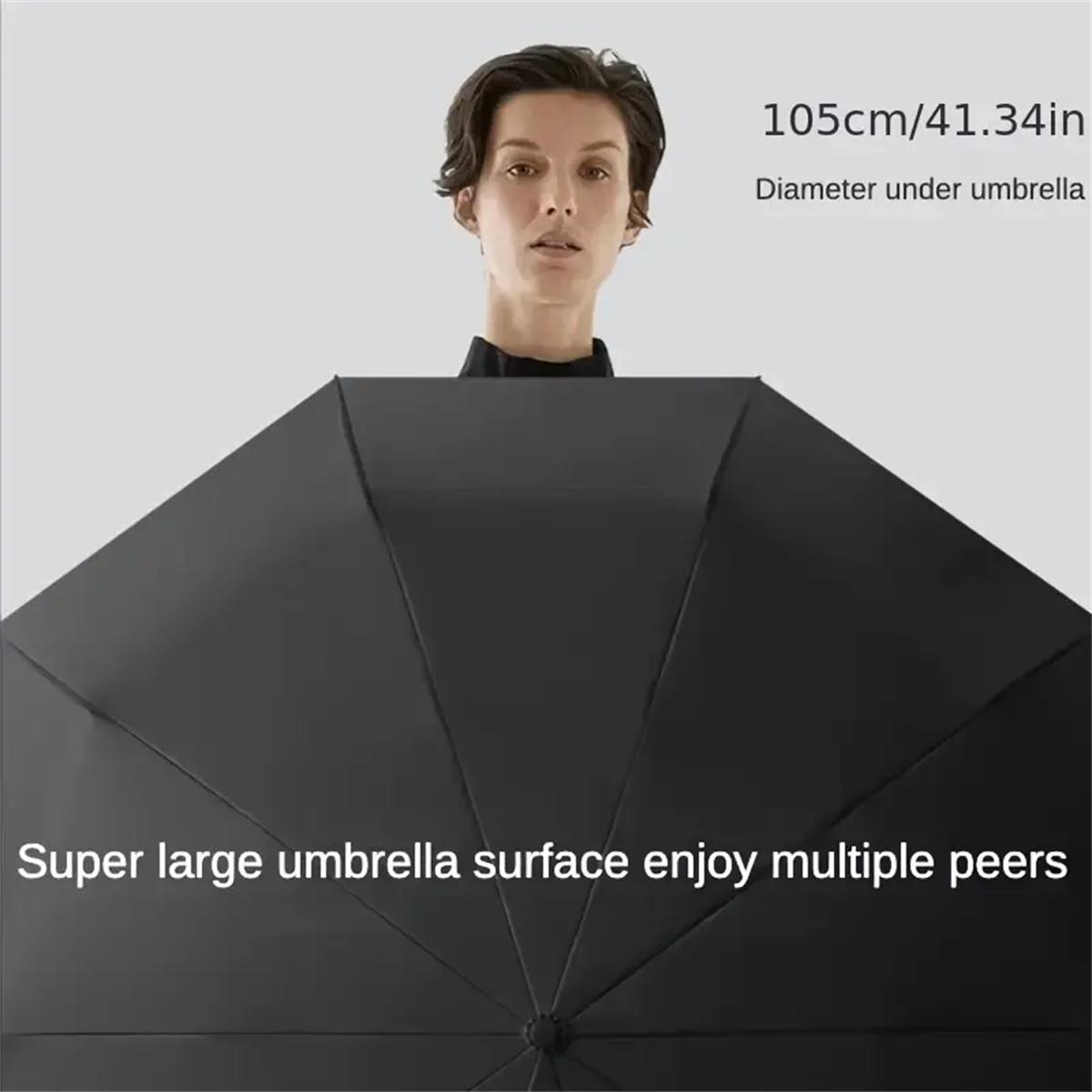 Automatic Folding Umbrella 1 Count 60pcs Portable Rain Umbrella with Loop Buckle Windproof Waterproof for Men Women