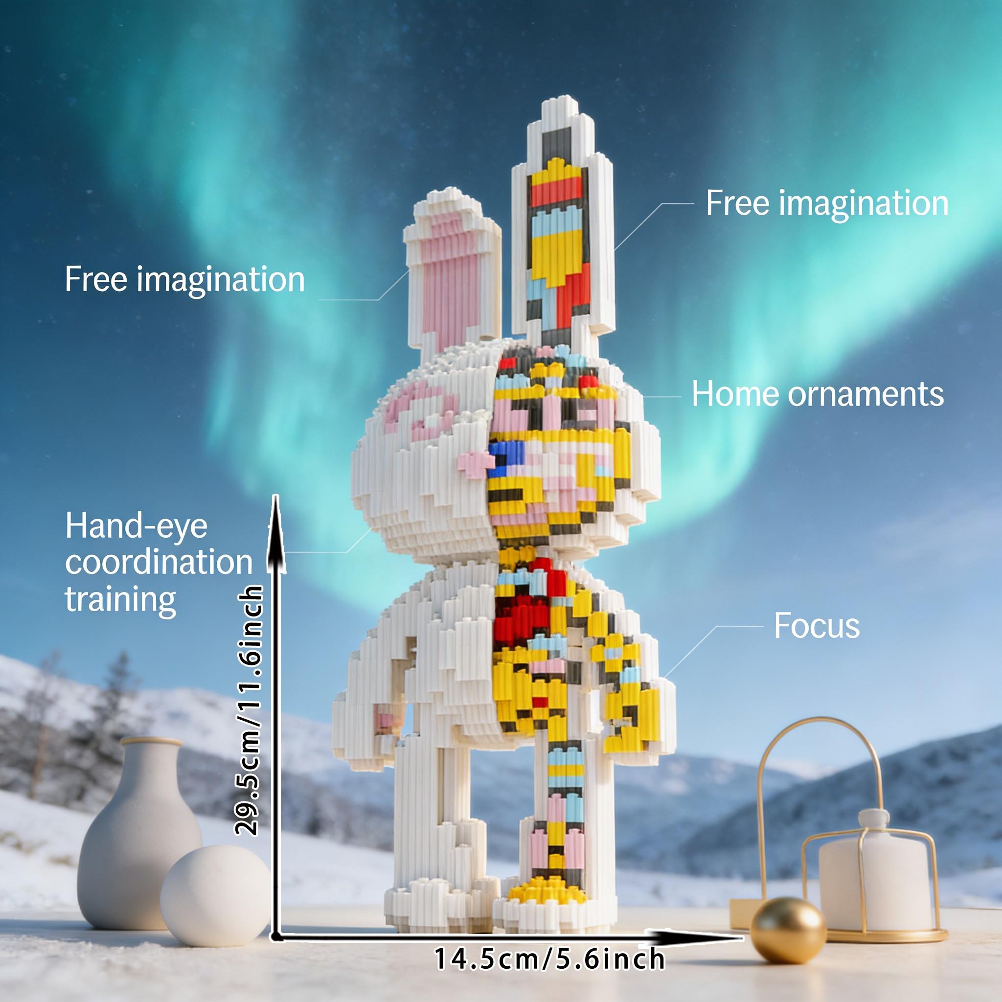 Creative Bunny Pattern Diecast Toy Model, 1451pcs, Original Authentic, New 2026 Size, Gift Idea, DIY Craft, Home Decor