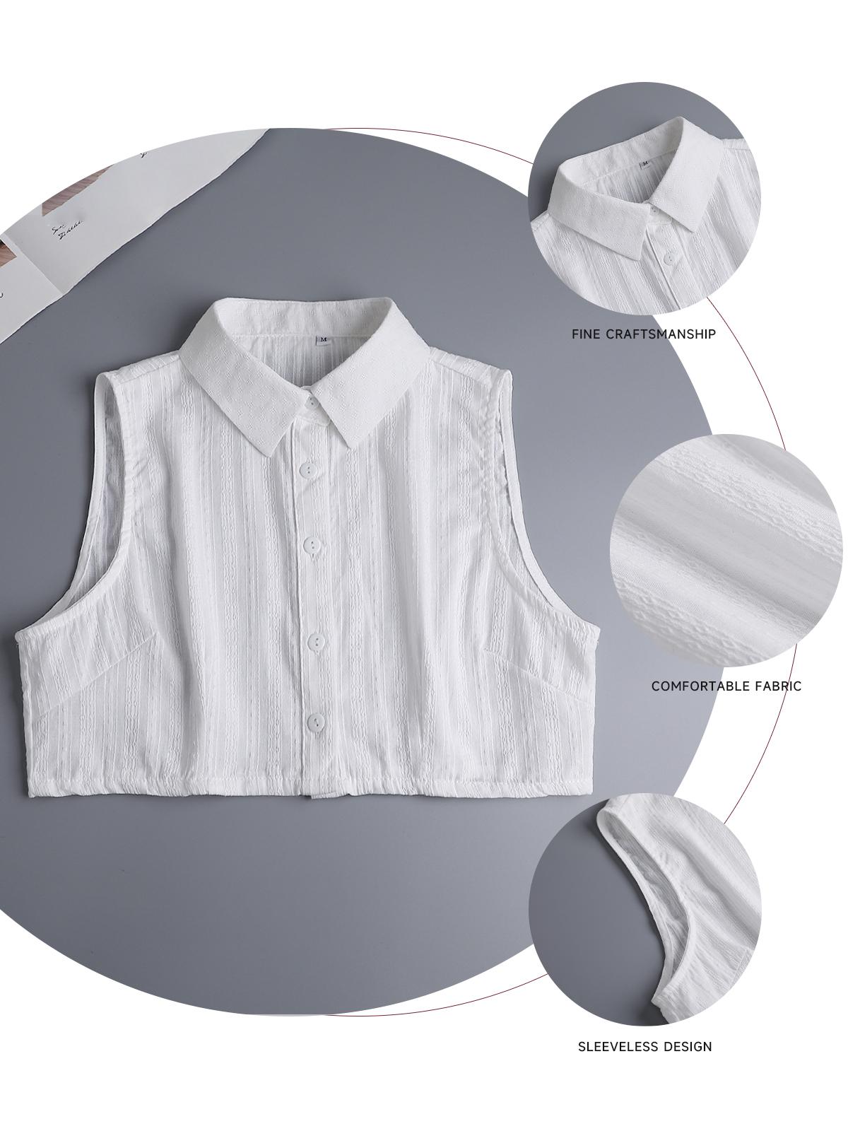 Ladies' fake collar set with a pure cotton round collar. It is available in various size specifications, including M, L, XL and 2XL. It can be matched with all kinds of coats and is suitable for wearing on various daily occasions.