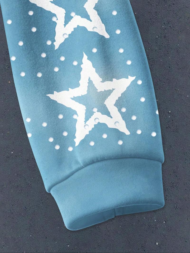 Men's 2-Piece Sportswear Set, Full-Zip Hoodie and Drawstring Pants, Comfortable Casual Wear, Perfect for Outdoor and Relaxing, Streetwear Tracksuit Set