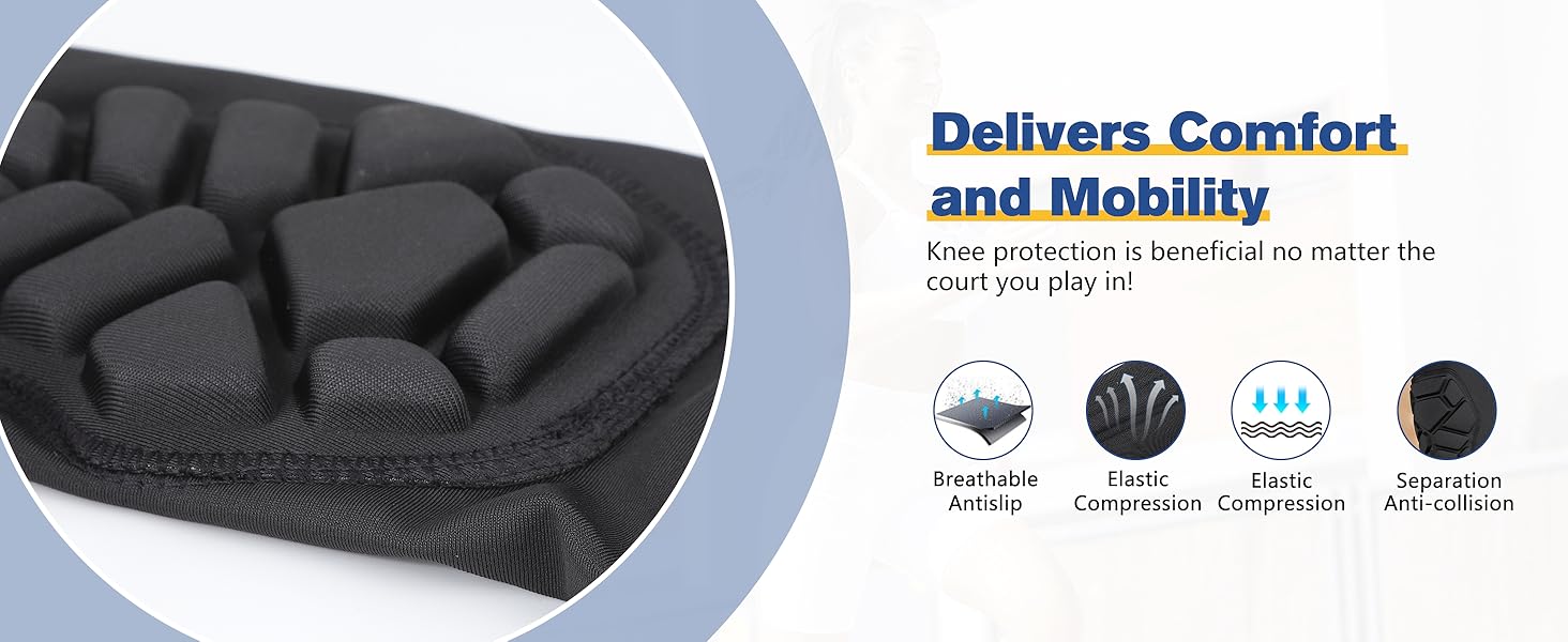 TUOY  Crashproof Knee & Shin Guards with Calf Pads for Football Basketball Volleyball Soccer Baseball Youth Adult 1 Pair Black