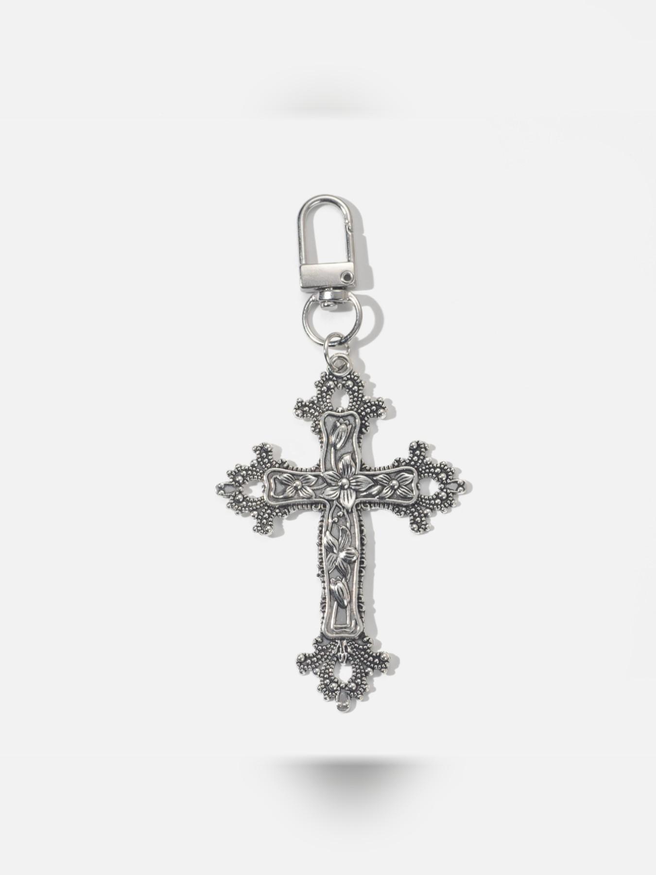 Cross Keychain Pendant, European and American Fashion Accessory, High Street Couple Matching Jewelry, Unique Bag Charm, All Seasons Elegant Style