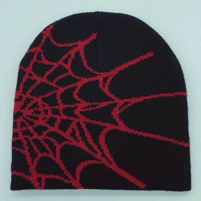 y2k beanie Spider Hat Solid Color Casual Knit Hat Party Spider Web Hat Springtok Unisex Windproof Hat Gift skull cap beanie hat