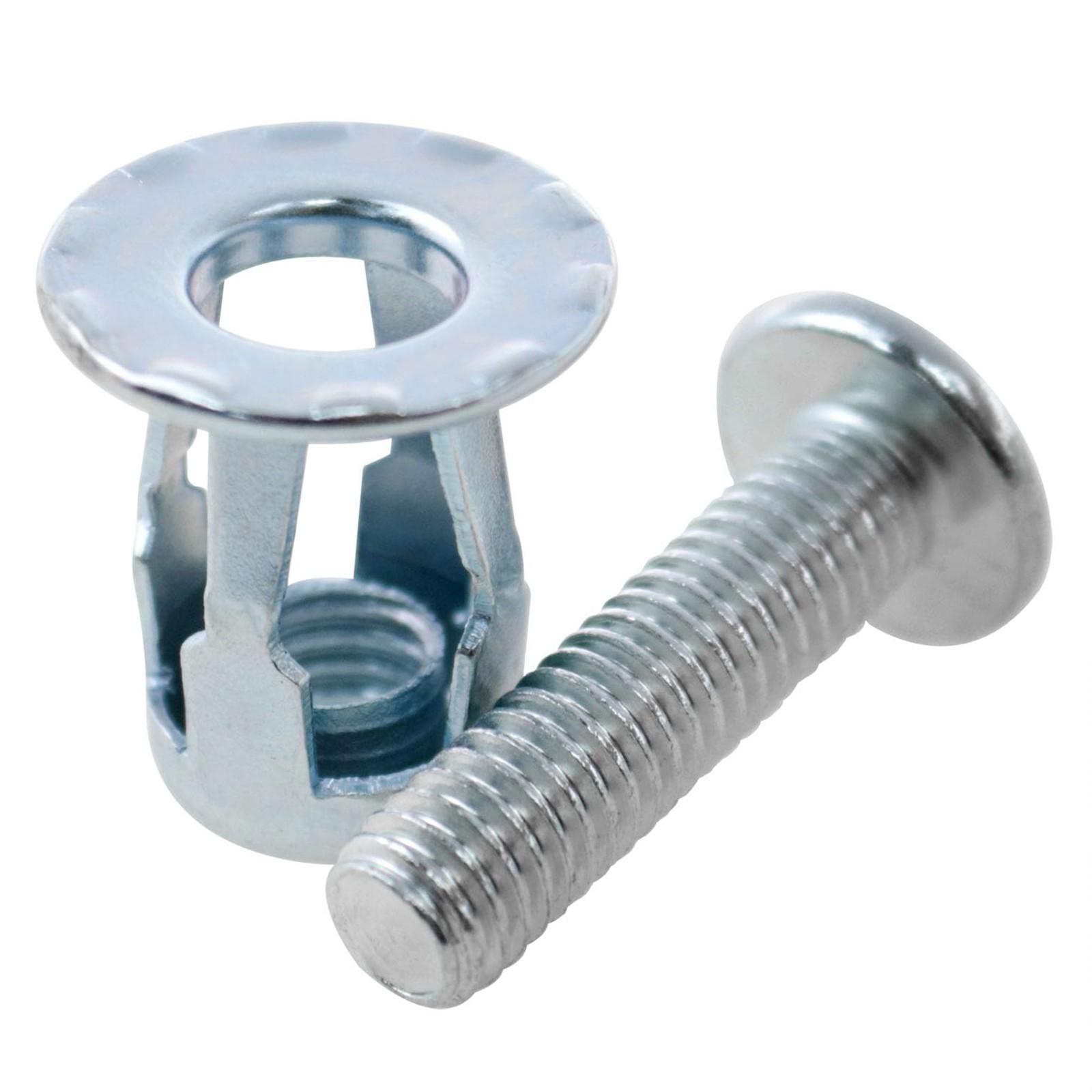 Heavy Duty Bolt Hollow Door Anchors Toggle Bolts for Drywall, Carbon Steel Expansion Screws Set, Expands Behind Wall for Cabinets Walls, Bolt Anchors for 0-5mm Thin Doors Drywall Caravan Walls, Easy Install Multi-Purpose Anchors