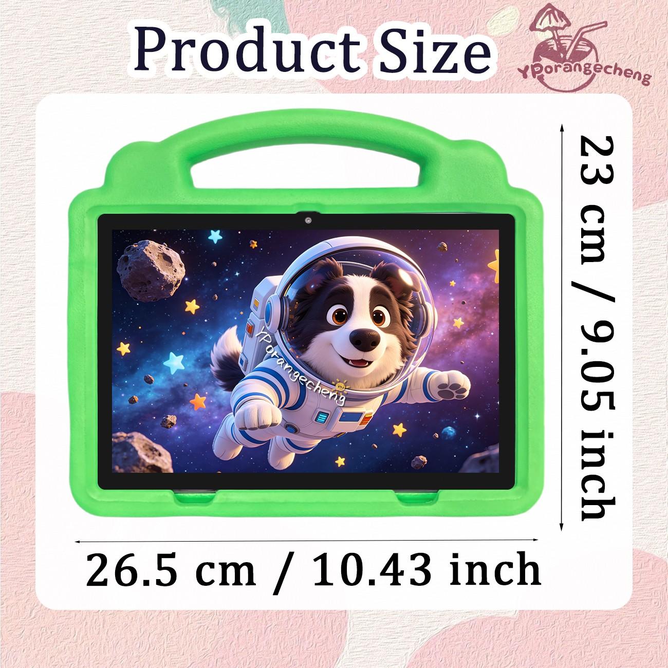 SummerFind 10.1 Inch Android Kids Educational Tablet, Childrens Tablet, 5G WiFi, HD screen with smart parental control, works with professional learning resources, comes with full EVA shockproof case, pink, perfect birthday Christmas gift for children