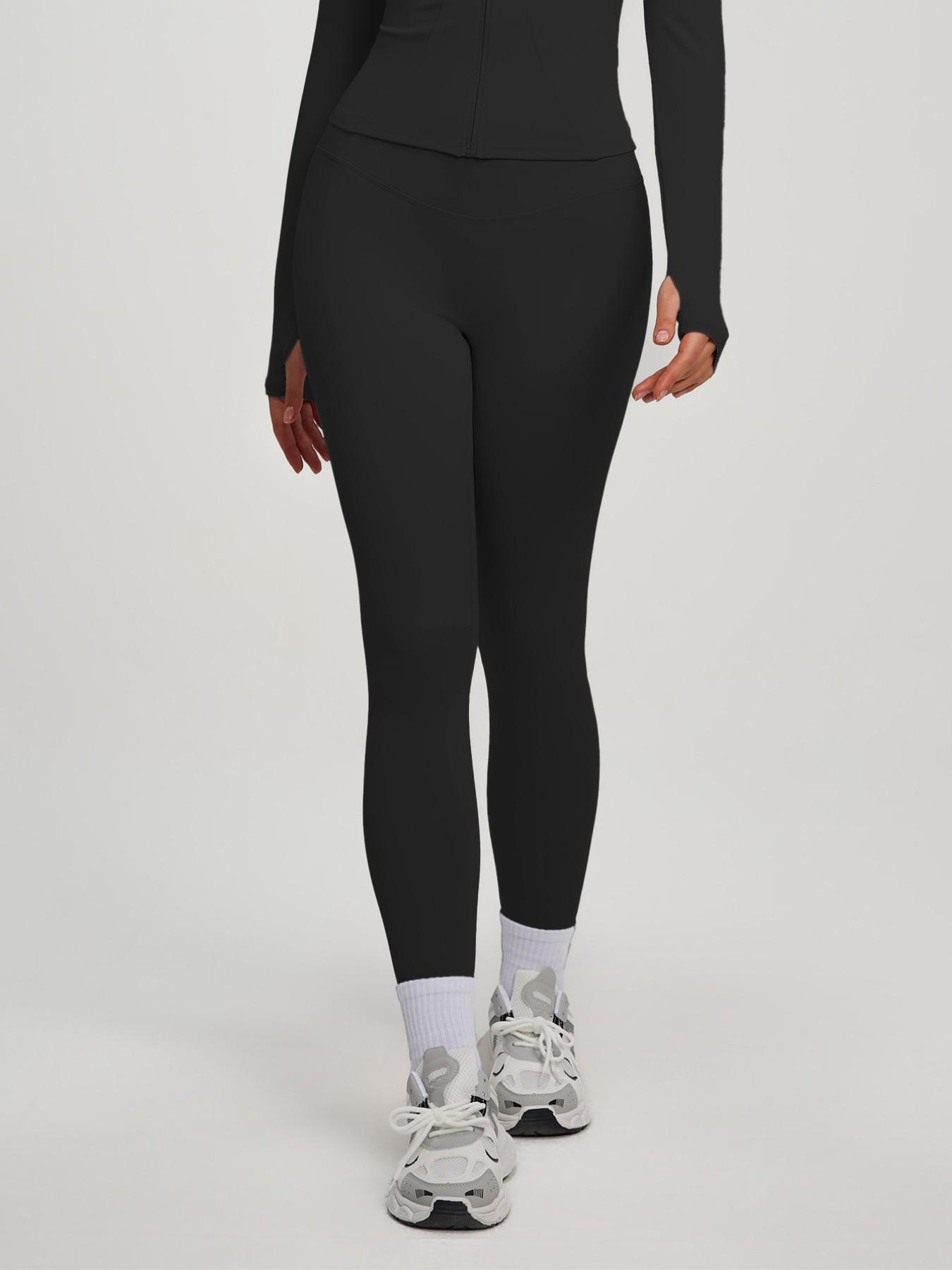 New Women's Solid Color Casual Fashion High-End Long Sleeve Quick-Dry Sports Set, Yoga Essential Jacket, Elastic Tight Yoga Pants, Activewear Clothing