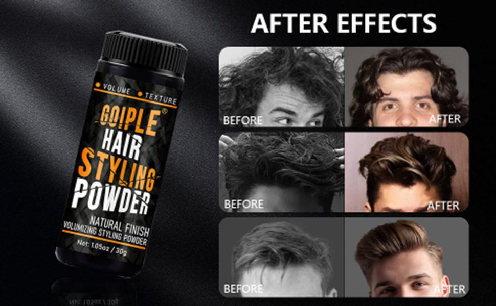 5 Count Hair Styling Set for Men - Hair Styling Powder, Sea Salt Spray, Hair Clay, and Styling Brush Beard Grooming Kit Strong Hold Pomade