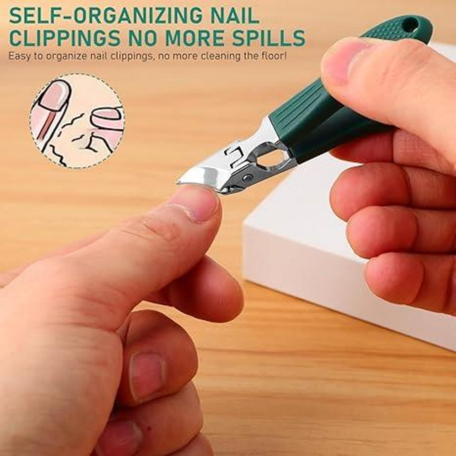 3-Counts Sets of Eagle Beak Beveled Nails Clippers,Wide Jaw Opening Anti-Splash Slanted Nail Clipper,Oblique Ingrown Toenails Clipper,for Thick Nails and Ingrown Care.