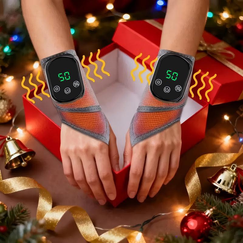 Wireless Wrist Heating Pad, Rechargeable Portable Hand Care Device, Smart Massage for Men and Women, Home Use Warmth Therapy