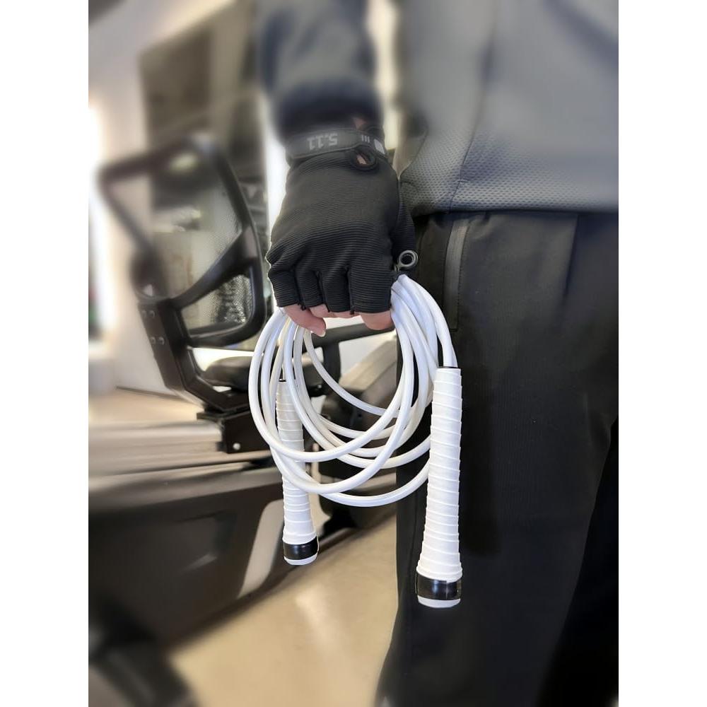 Boxing Jump Rope - -Free, 16% Heavier than Regular PVC Ropes, Adjustable Length, Hand-Wrapped Anti-Slip Grip Band Included - Ideal Skipping Rope for Boxing Boxing Jump Rope - -Free, 16% Heavier than Regular PVC Ropes, Adjustable Length, Hand-Wrapped Anti-Slip Grip Band Included - Ideal Skipping Rope for Boxing