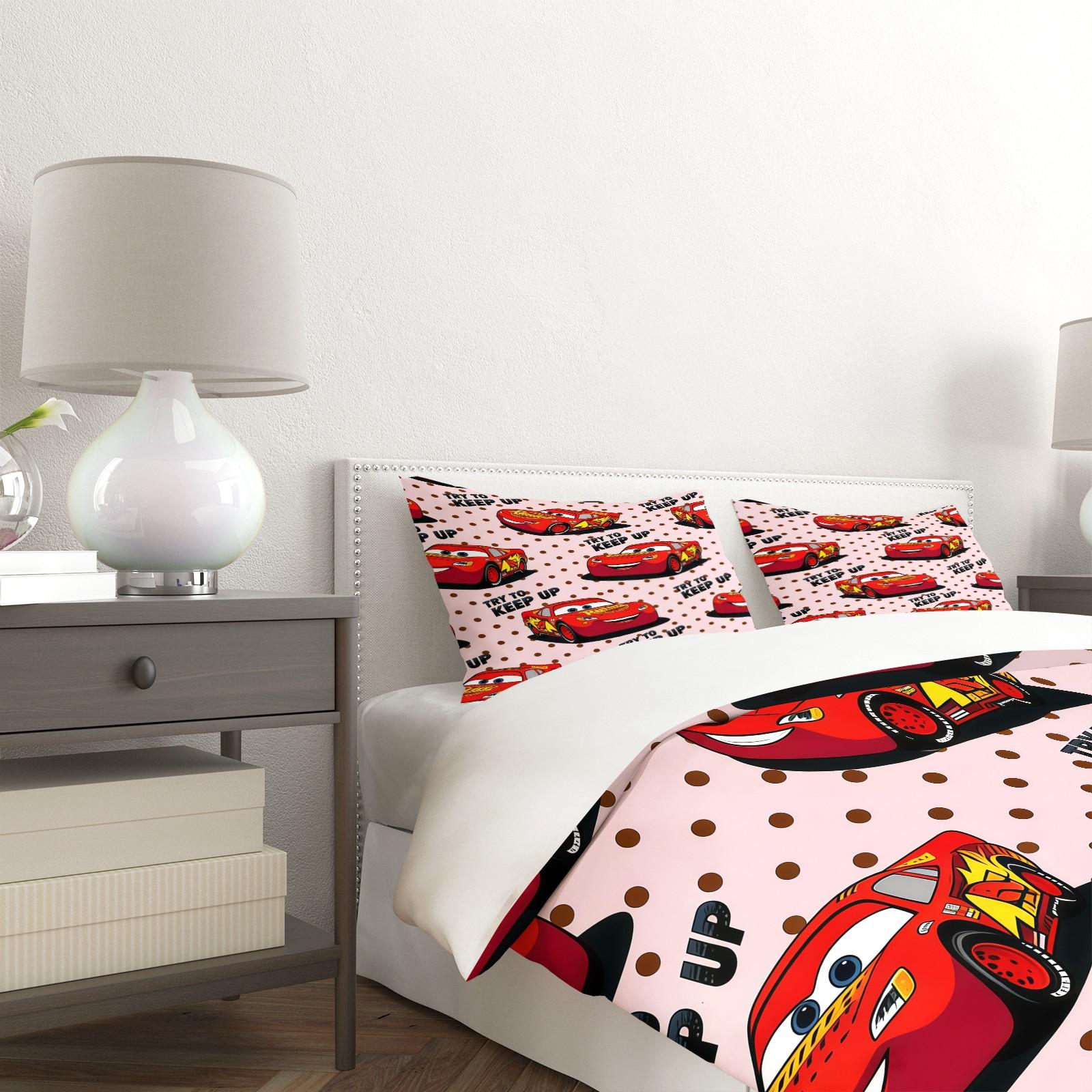 Cartoon Car Pattern Duvet Cover Set, Soft And Durable Bedding Set, Including 1 Duvet Cover And 1 Or 2 Pillowcases, Suitable For Children And Adults Daily Holiday Birthday Gifts Bedroom Decorations