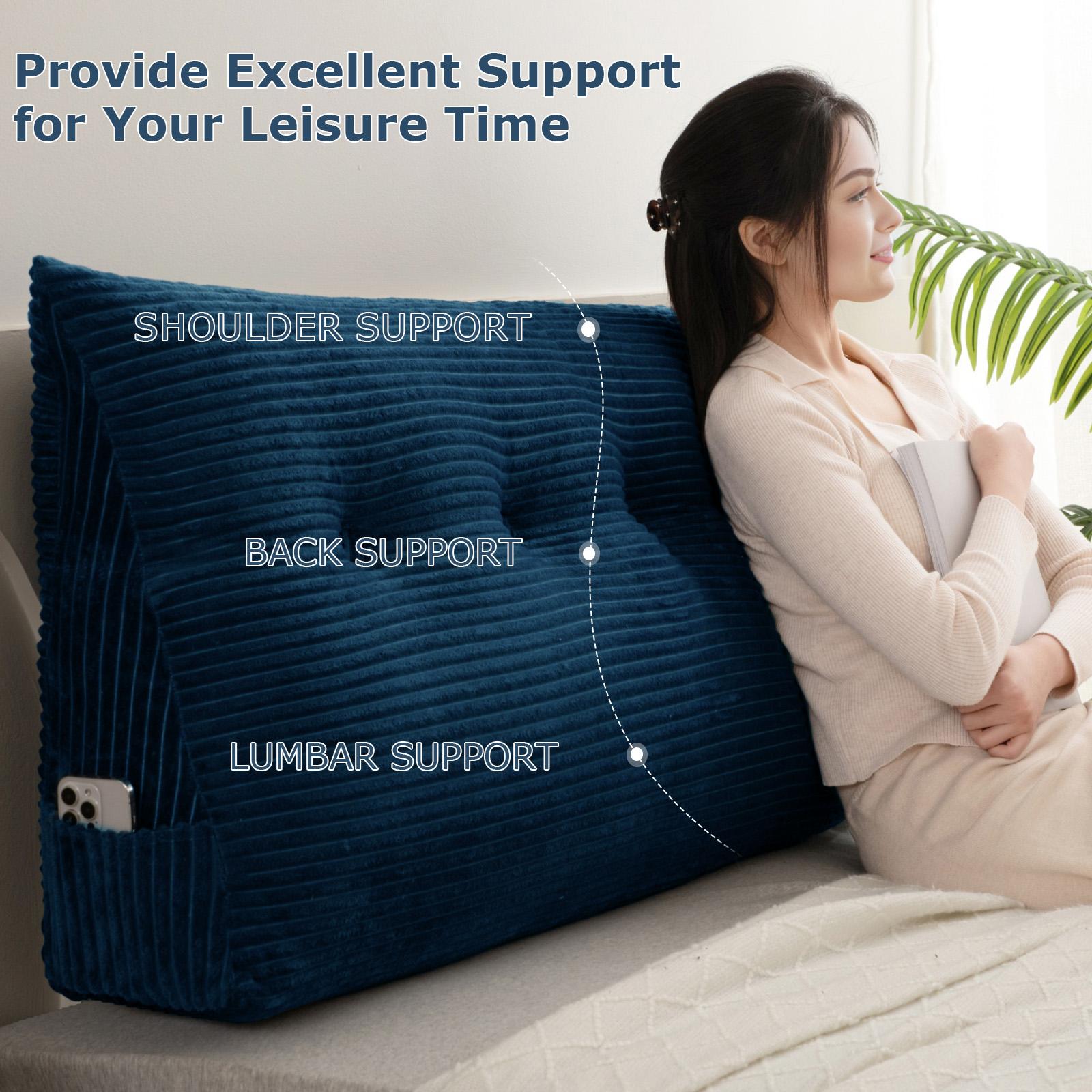 Coral Fleece Wedge Pillow Headboard Triangular Bed Pillow for Bed Sofa with Removable Cover king size reading cotton pillow fluffy comfort Bolster Coral Fleece Wedge Pillow Headboard Triangular Bed Pillow for Bed Sofa with Removable Cover king size reading cotton pillow fluffy comfort Bolster