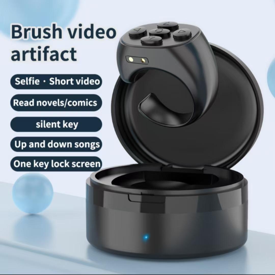 Wireless Bracelet Remote Control, 5 Key Cell Phone Bracelet Remote Control for Photo Taking, Page Turning & Volume Control, Smart Remote Control for Cell Phone