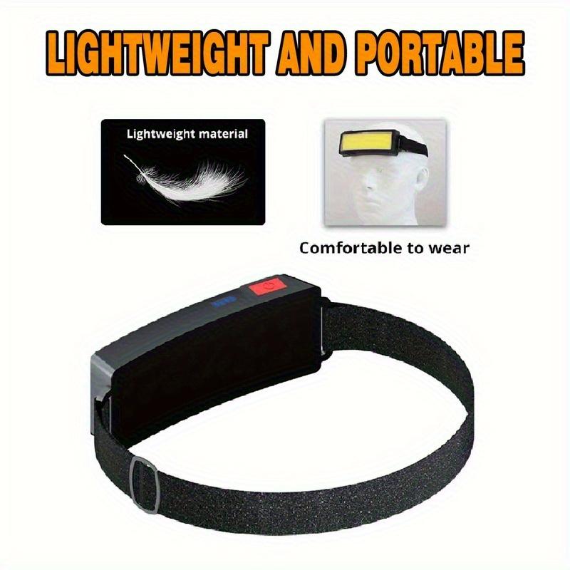 2pcs Head Lamp Usb Rechargeable – Bright Led Headlight for Outdoor Camping, Hiking, Fishing & Running, Lightweight Portable Head Torch with Adjustable Angle, Long Battery Life, Comfortable Headband, Essential Adventure Gear for Hands-free Illumination