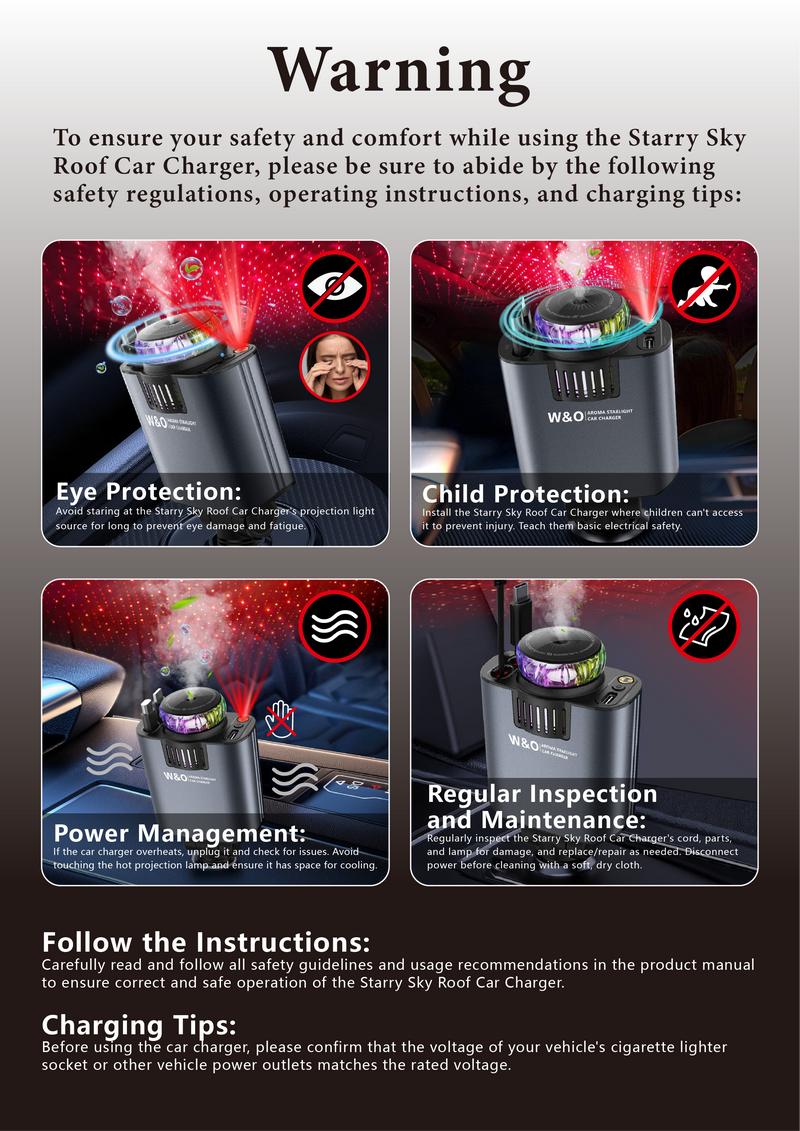 Aromatic Starlight In Car Roof Retractable Car Charger 5-in-1 Smart Car Charger Lightning Cable Fast Charging Adapter red light Car Air Freshener Starlight