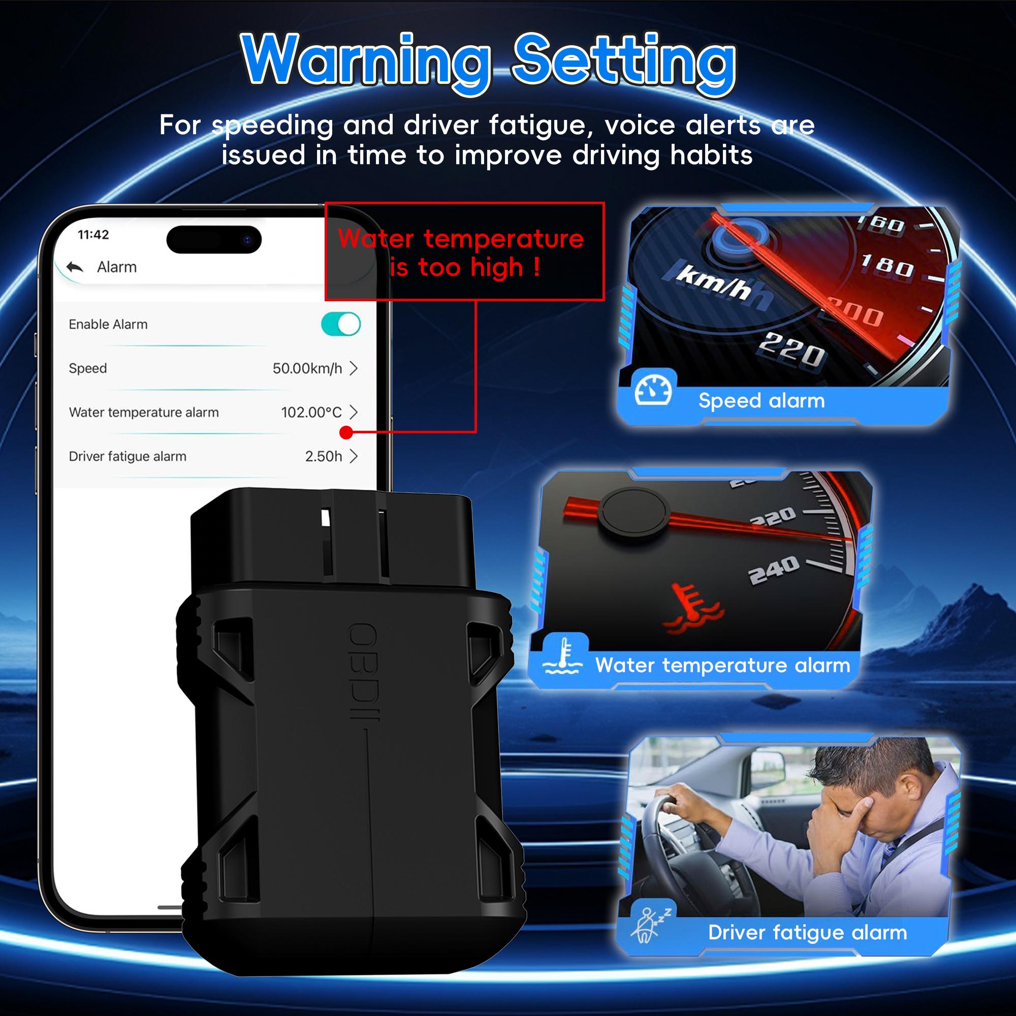 Obd2 Scanner Bluetooth-compatible Wireless 5.0 Adapter, Car Diagnostic Tool Reader, Engine Fault Code Reader, Real-Time Data Monitoring