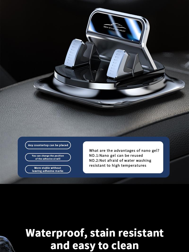 Car phone holder 360 degree rotation, suitable for car navigation in-car dashboard, horizontal and vertical screen adjustment angle, suction cup fixed non-slip mobile phone holder suitable for iPhone and Android Car Mount Smartphone Car phone holder 360 degree rotation, suitable for car navigation in-car dashboard, horizontal and vertical screen adjustment angle, suction cup fixed non-slip mobile phone holder suitable for iPhone and Android Car Mount Smartphone