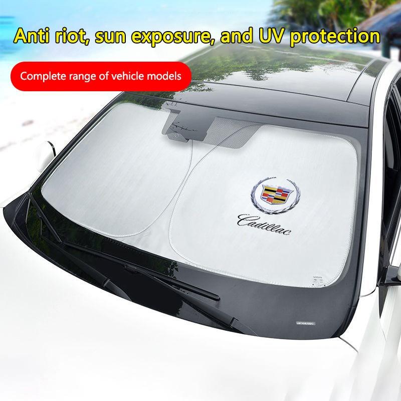 Folding Car Windshield Sun Shade Cover Visor, UV Protection for Cadillac Escalade Gt4 Xt4 Ats Xt5 Cts Xts Rs, 1pc Accessory