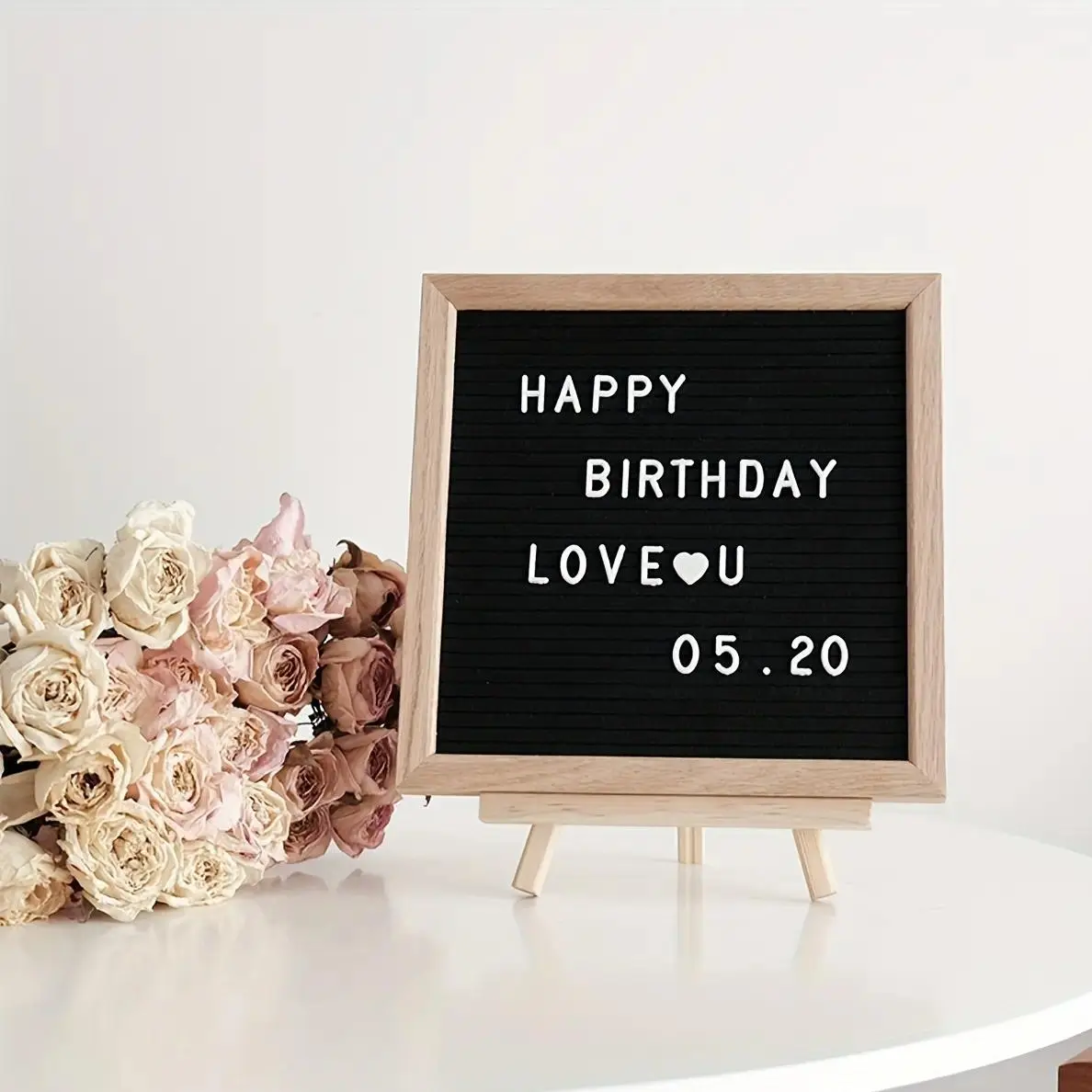 Personalized Message Letter Board for Home and Office, Lightweight Display Accessory with Stand and Storage Bag for Party Decor, Wedding Styling, and Announcements