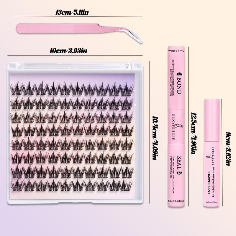 Lash Clusters Manga Eyelash Clusters Spiky Cluster Eyelash Extensions 80Pcs C Curl Individual Lashes Volume Anime Lash Clusters with Thin Band Lashes DIY False Eyelashes at Home with Bond& Seal& Remove& Eyelash Tweezers #TOP PICKS